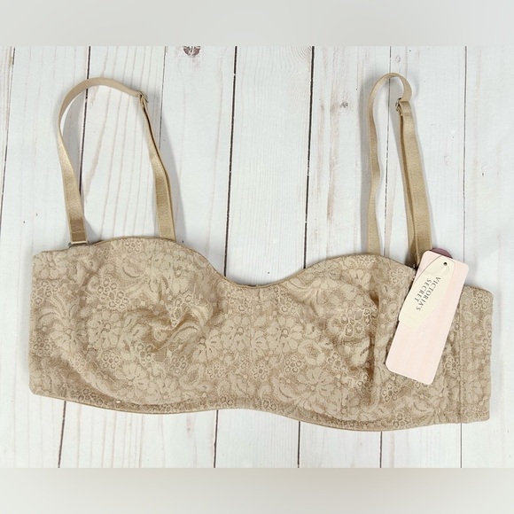 Victoria's Secret Other - Victoria’s Secret Lace Bra Nude Size 38B NWT